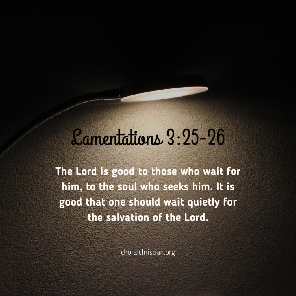 Wait on the Lord