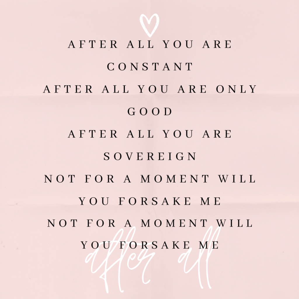Not for a moment